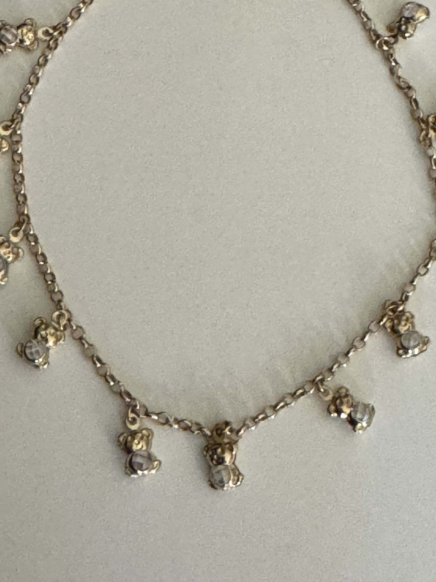 10kt Gold Anklet With Small Bears 
