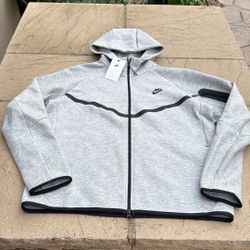 New Nike Tech Fleece Hoodie Jacket Gray Grey Men’s L or XL