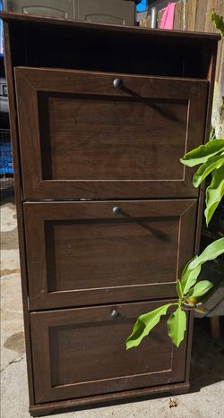 Shoe cabinet with 3 compartments