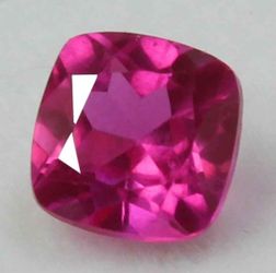 Synthetic Pink Sapphire 7x7 mm Cushion Cut - Stunning