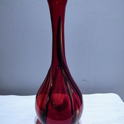 Mid Century Hand Blown Glass Vase