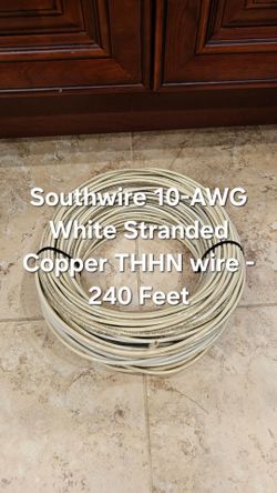 Southwire 10-AWG White Stranded Copper THHN wire - 240 Feet