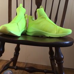 PUMA Fierce Bright Safety Yellow Hi Top Sneakers Athletic Shoes 