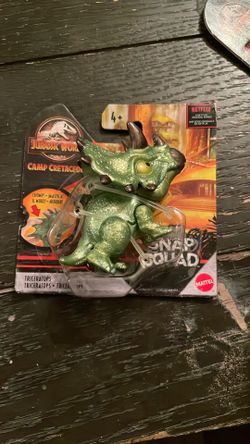 Jurassic World Snap Squad Attitudes Triceratops Figure