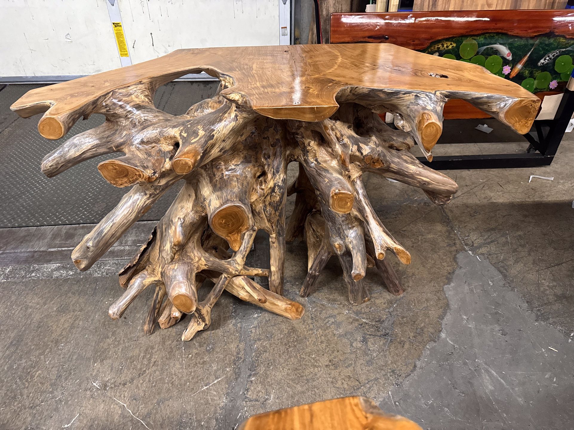 Teak Root Console Table
