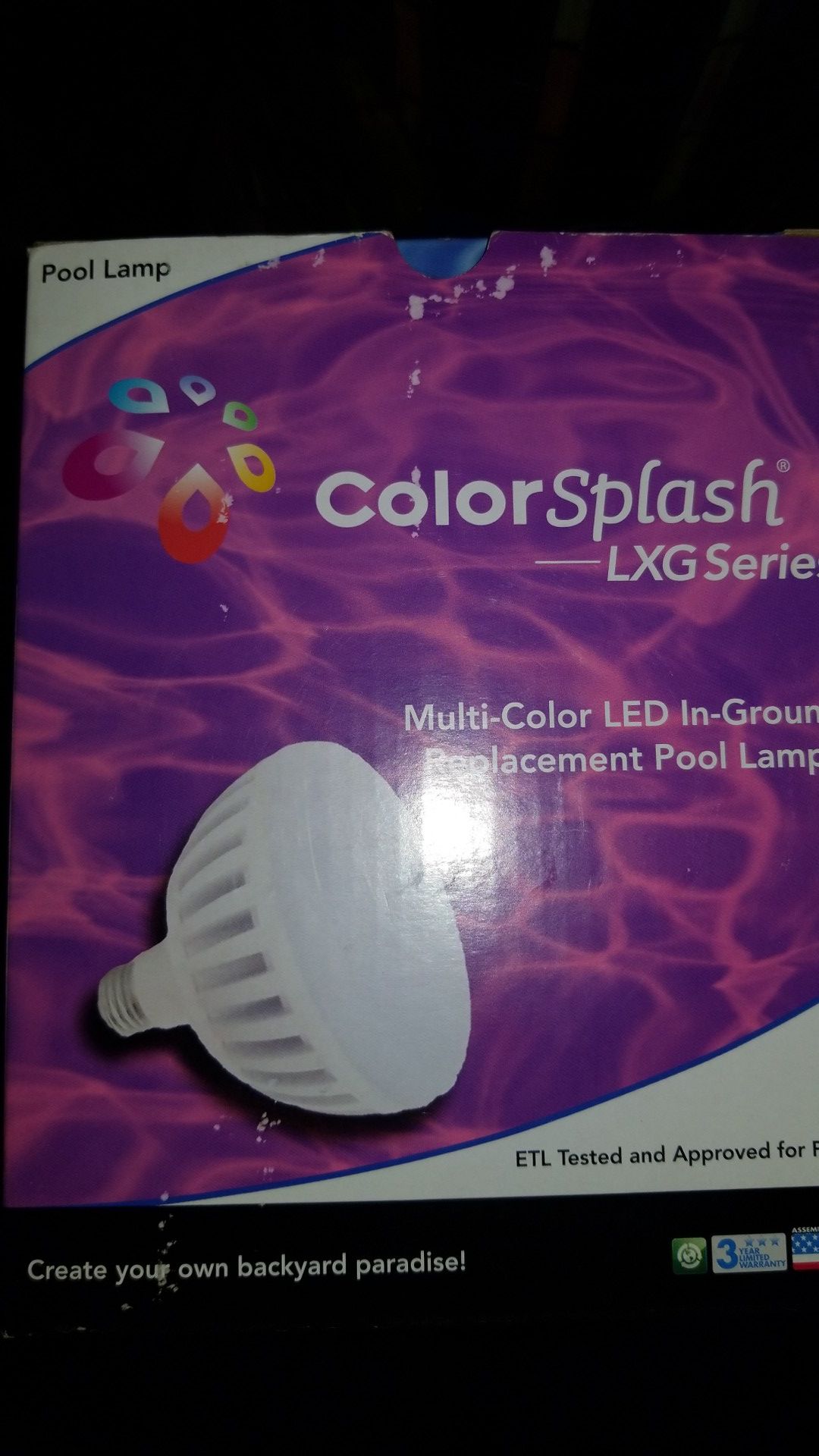 Brand new! Colorsplash multicolor LED swimming pool lamp/bulb