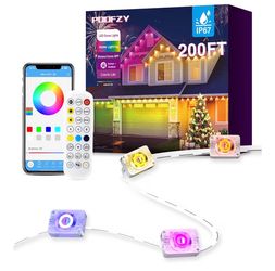 Permanent Outdoor Lights, 200ft Christmas RGB+IC Lights with 100 Modes