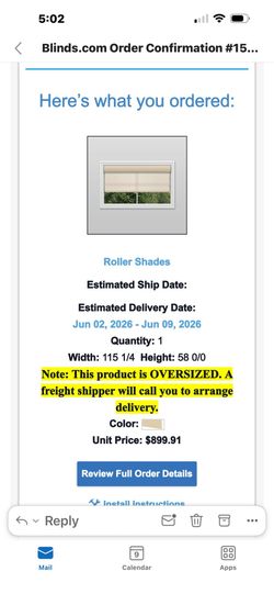 Custom fabric roller shades brand new in boxes