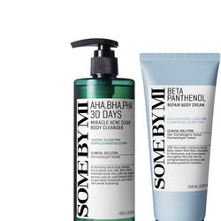 Korean Body Care Set - Gentle Exfoliating Body Wash for Acne-Prone Skin