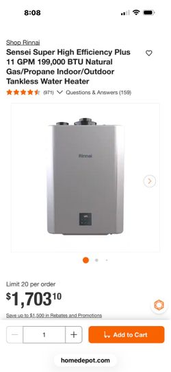 Tankless water heater brand new