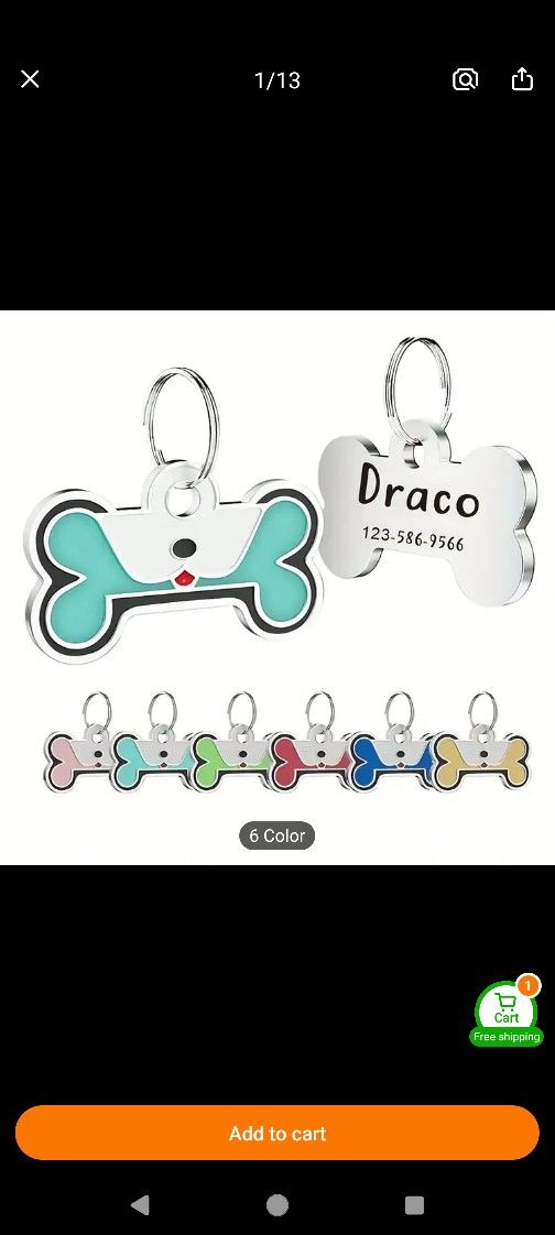 Dog Tag With Personalised Name