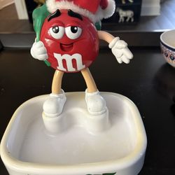A Talking Red M&M Candy Dish
