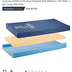 Invacare Hospital Bed Matress 36 X80 X 6”