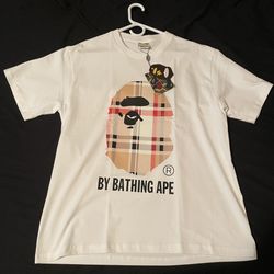 Bape x Burberry white tee