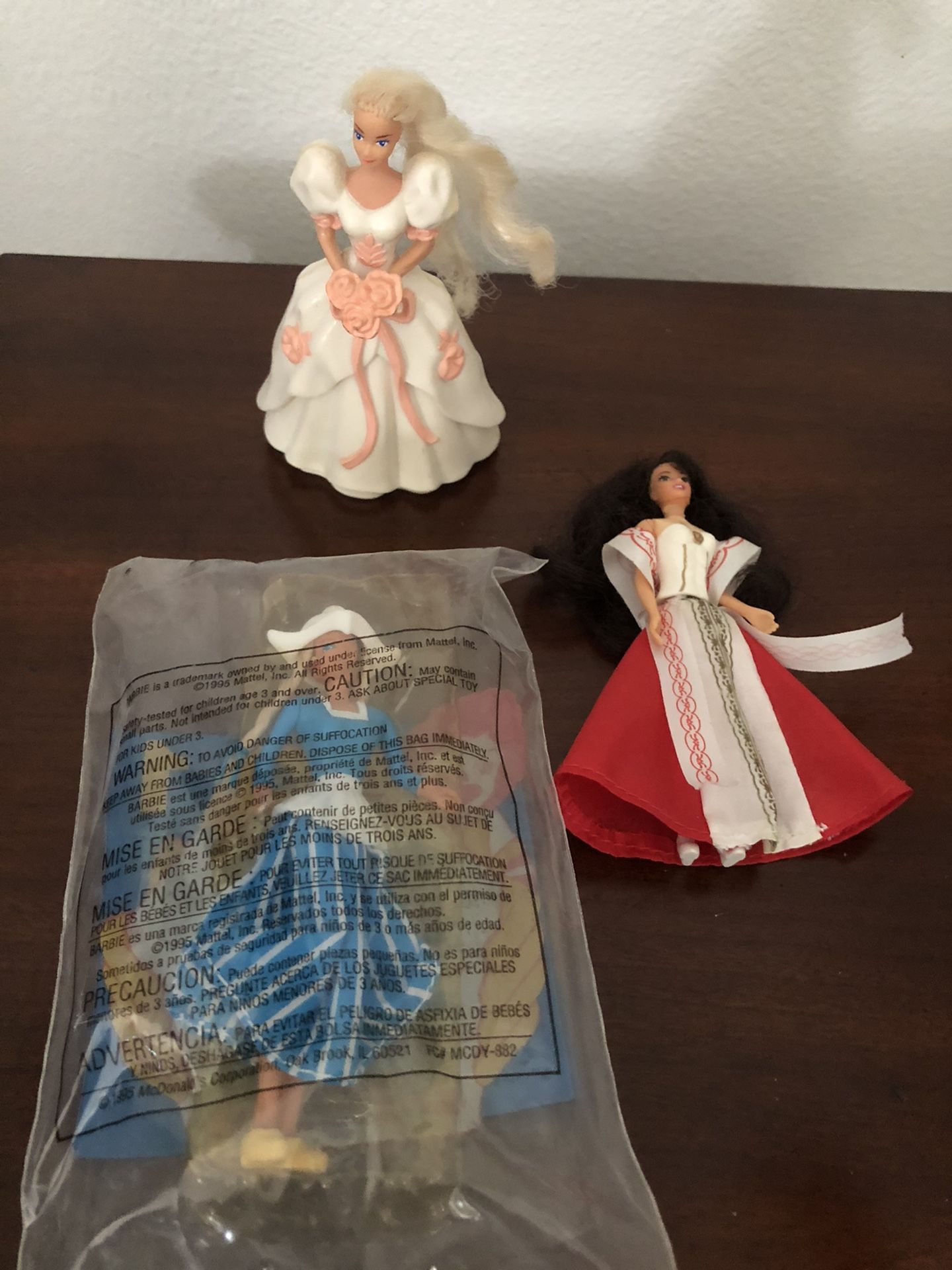 McDonalds Happy Meal Toys Toy Vintage Barbie 1992, 1995, 1996 Lot Of 3