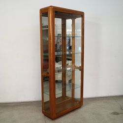 1970’s Mid Century Modern Glass Display Cabinet 