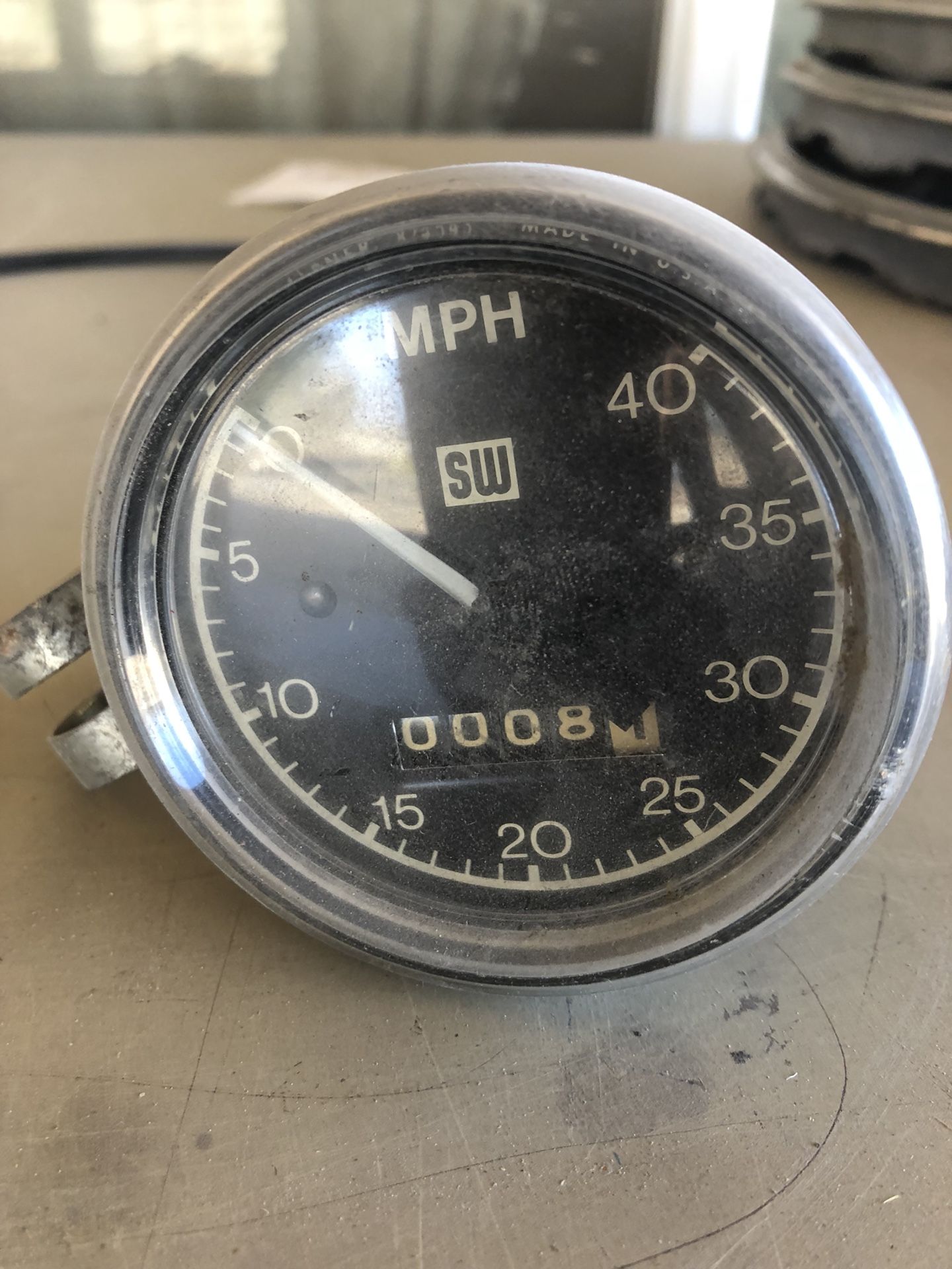 Vintage Stewart Warner SW Speedometer With Cable-40MPH -24 & 26" Bikes
