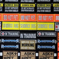 Velcro Patches for Service Dogs __ Large Selection __ Hook & Loop __ starting at $5 each