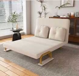 Convertible Beige Full Size Sofa Bed