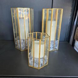 Glass Candle Holders $20