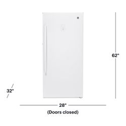 ❄️ NEW GE - 14.1 Cu. Ft. Frost-Free Upright Freezer White Model FUF14DLRWW