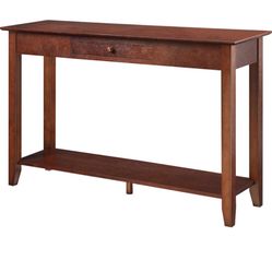 Convenience Concepts American Heritage 1 Drawer Console Table with Shelf, Espresso