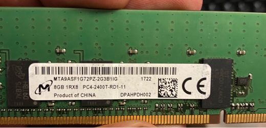 4 RDIMM DDR4 for Sever
