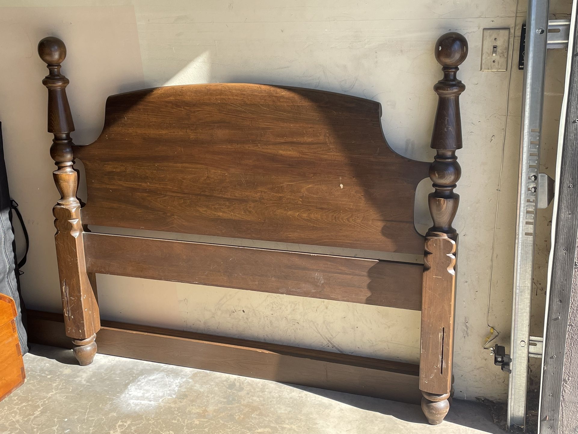 Full Size Wooden Bed Frame (complete)