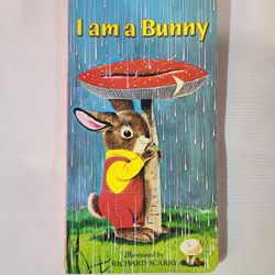 Vintage 1963 I Am A Bunny Ole Risom & Richard Scarry A Golden Sturdy Board Book