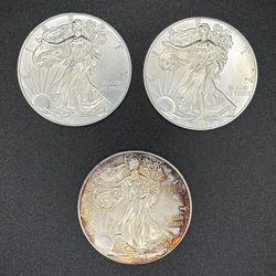 (3) 2015 AMERICAN SILVER EAGLES 🦅