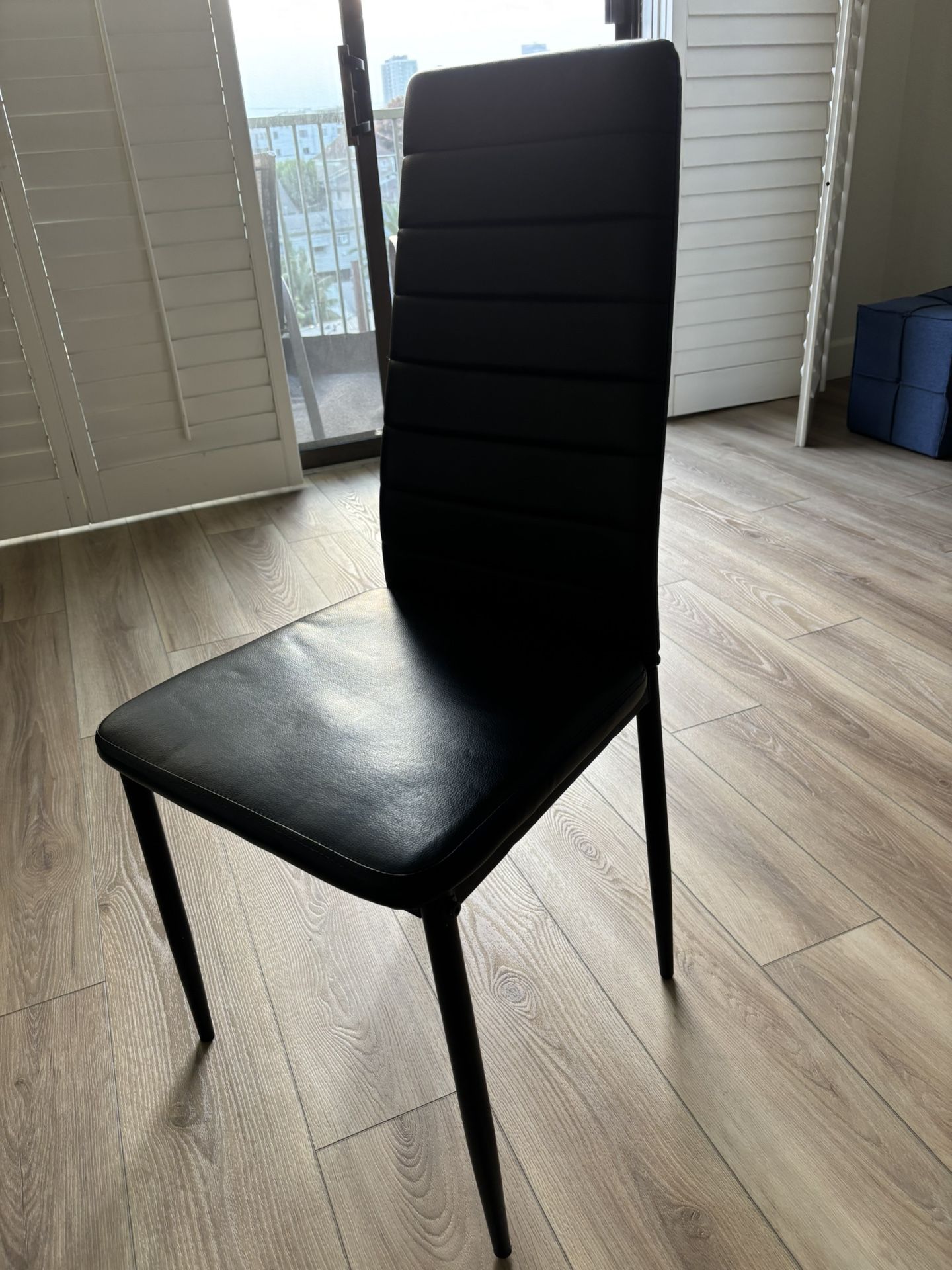 Black (fake) Leather Chair