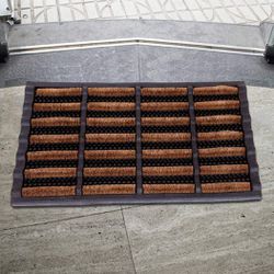 24 x 16" Mud Scrubber Tray Mat, Rubber, Weather Resistant