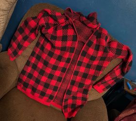 Chaps plaid hooded open-front cardigan jacket size XL
