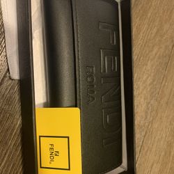 Fendi Roma Black Smooth Calf Leather Continental Flap Wallet New