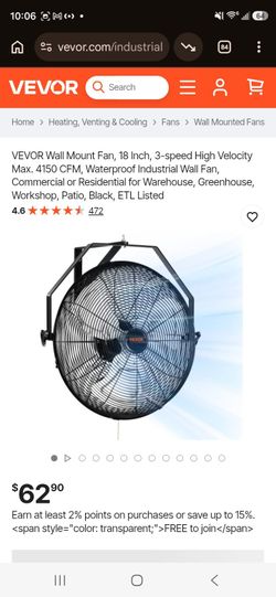 Wall mount fan
