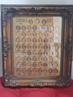 Vintage Framed Lincoln Cent Set collection