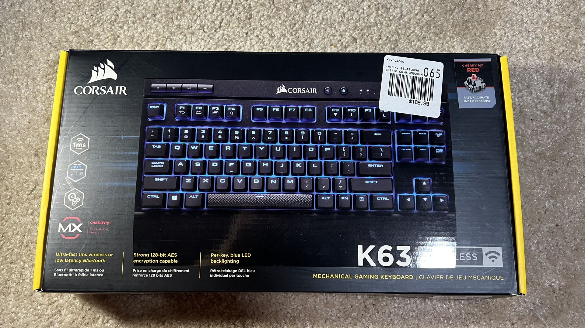 Corsair wireless keyboard K63
