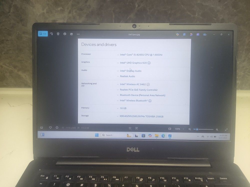 Dell Vostro 5481 Intel i5 8265, 256 GB SSD, 16GB Ram Win 11 Pro