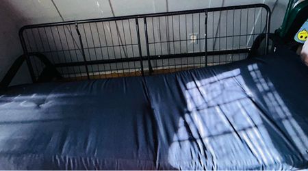 Blue futon