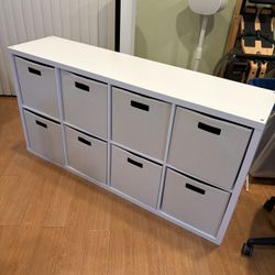 Like New 8 Cube Organizer Book Shelf- Minor Bottom Damage