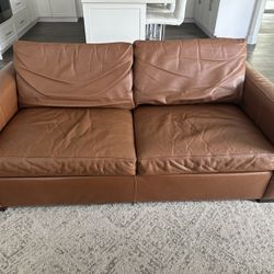 Leather Sofa By Ethan Allen 