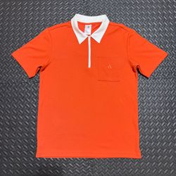 adidas Essentials Quarter 1/4 Zip Polo Shirt Logo Red JM2181 Mens Small NEW