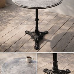 Pier One Marble Table Top Cast Iron Base