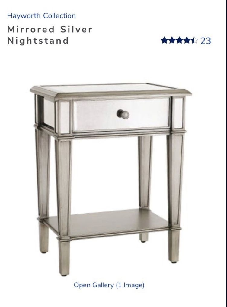 Set of Hayworth Mirrored Nightstands