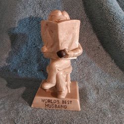 Vintage Worlds Best Husband Statue 6.5" Tall Made In The USA 1971