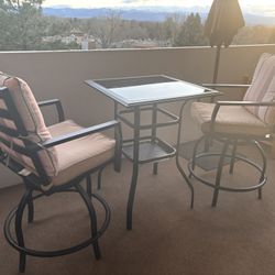 Tall Patio Table + Chairs