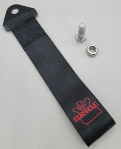 Brand New Bride High Strength Black Tow Towing Strap Hook For Front / REAR BUMPER JDM