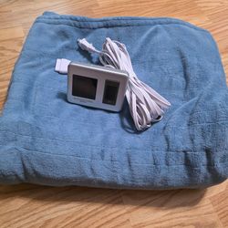 Biddeford Electric Heated Throw Blanket with Digital Controller – Blue