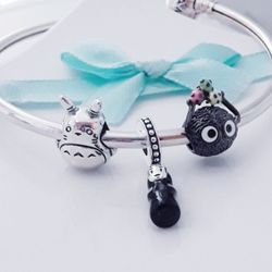 Christmas NEW Spirited Away No face S925 Sterling Silver charms for bracelets 