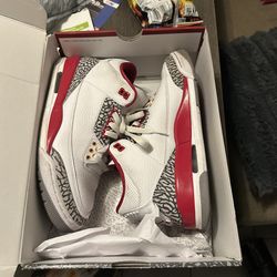 Jordan Cardinal 3s Size 8.5